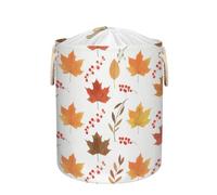Large Laundry Basket Hamper - Autumn Maple Leaves 58L Collapsible Storage Bin for Kids Toys, Blankets Dirty Clothes, Tall Baby Nursery Hamper for Bathroom, Bedroom Decor, Gift Basket