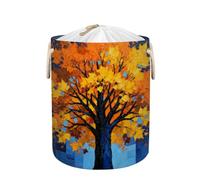 Large Laundry Basket Hamper - Autumn Tree 58L Collapsible Storage Bin for Kids Toys, Blankets, Dirty Clothes, Tall Baby Nursery Hamper for Bathroom, Bedroom Decor, Gift Basket