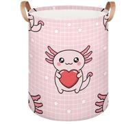 Large Laundry Basket Hamper - Cute Axolotl 62L Collapsible Storage Bin for Blankets, Kids Toys, Clothes, Tall Baby Nursery Hamper for Bathroom, Boys Bedroom Decor, Gift Basket, 40 x 52 cm
