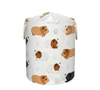 Large Laundry Basket Hamper - Guinea Pig Paw Print 58L Collapsible Storage Bin for Blankets, Kids Toys, Dirty Clothes, Tall Baby Nursery Hamper for Bathroom, Bedroom Decor, Gift Basket
