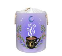 Large Laundry Basket Hamper - Moon Coffee Boho Collapsible Storage Bin for Kids Toys, Blankets, Dirty Clothes, Tall 58L Baby Nursery Hamper for Bathroom, Bedroom Decor, Gift Basket