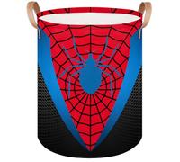 Large Laundry Basket Hamper - Red Spider Web 62L Collapsible Storage Bin for Blankets, Kids Toys, Clothes, Tall Baby Nursery Hamper for Bathroom, Boys Bedroom Decor, Gift Basket, 40 x 52 cm