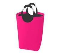 Large Laundry Basket, Hot Pink Soild Color Soft Collapsible Laundry Hamper Dirty Clothes Washing Bin for College Dorm Storage Essentials