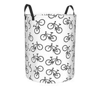 Large Laundry Basket with Handles - Bike Pattern Traditional Baby Kids Dirty Clothes Laundry Hamper