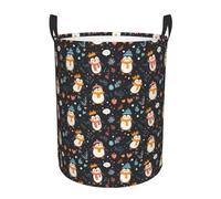 Large Laundry Basket with Handles - Cute Cartoon Penguin Print Baby Kids Nursery Dirty Clothes Laundry Hamper for Bedroom Aesthetic