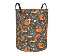 Large Laundry Basket with Handles - Funny Cute Squirrel Cartoon Baby Kids Dirty Clothes Laundry Hamper