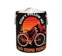 Large Laundry Hamper Basket, Don't Follow Me 58L Collapsible Storage Bin for Blankets, Kids Toys, Dirty Clothes, Tall Baby Nursery Hamper for Bathroom, Bedroom Decor, Gift Basket