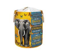 Large Laundry Hamper Basket - Elephant 58L Collapsible Storage Bin for Blankets, Kids Toys, Dirty Clothes, Tall Baby Nursery Hamper for Bathroom, Bedroom Decor, Gift Basket