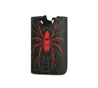 Large Laundry Hamper, Red Spider Hanging Laundry Basket Foldable Clothes Bag with Handle Foldable Washing Bin