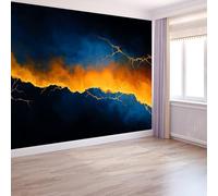 Large Lava Flow Stripes Mural Wallpaper 450 x 280 cm, Fantasy Landscape Photo Wallpaper, Wall Mural Sticker for Bedroom Living Room Hallway Sofa Backdrop Wall Decor