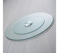 Large Lazy Susan Turntable Tempered Glass for table top,360° Rotation Round Clear Tabletop Rotating Tray,for Kitchen,Dining & Coffee Table