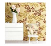 Large Leafy Branch Painting Stencil Minimalist Olive Wall Stencil Leafy Twig Pattern Plastic Template Reusable Botanical Art for Furniture Drawers, Walls,Home Decor(XL 74cmX35cm)