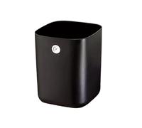 Large Leak-Proof Trash Can for Home, Office & Dorm - 6L Cylinder Waste Basket for Living Room, Kitchen, Bathroom, & Bedroom - Stylish Black Design, Neat & Tidy