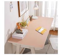 Large Leather Desk Mat, Desk Protection Mat, Table Desk Writing Mat, Large PU Leather Mouse Mat, Waterproof Protector, Notepad (80 x 130 cm, Pink)