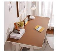 Large Leather Desk Mat, Desk Protection Mat, Table Desk Writing Mat, Large PU Leather Mouse Mat, Waterproof Protector, Notepad (60 x 140 cm, Brown)