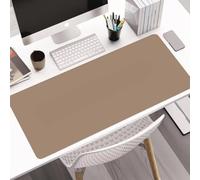Large Leather Desk Mat Smooth Mouse Pad with Non-Slip Backing,Office Home Desk Accessories for Keyboard Computer,Laptop Writing Mat Table Protector (Khaki,100x50cm)