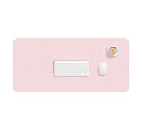 Large Leather Desk Mat, Waterproof Non-Slip Desk Pad, Soft Keyboard & Mouse Pad, Desktop Protector Cover for Home Office Writing Decor (Pink, 80x40cm)