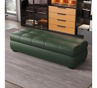 Large Leather Storage Ottoman Bench - Multi-Functional Foot Rest & Blanket Storage for Bedroom End of Bed/Living Room Entryway
