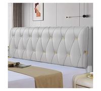 Large Leatherette Headboard Cushion Removable Back rt Pillow for Bed Comfortable Reading Cushion Soft Lumbar rt 150x60x10cm Nightstand Aessory. (C 200x60x10cm)