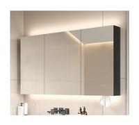 Large LED Bathroom Mirror Cabinet - Wall-Mounted Triple Door Storage Unit Stainless Steel Cupboard with Extra Space for nizing Essentials