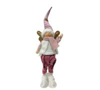 LARGE LED Fairy Figurine Standing Xmas Gnome Pink Angel Christmas Ornament 60cm