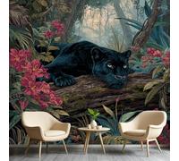 Large Leopard Animal Wall Stickers, DIY Retro Jungle Leopard Murals, 3D Wall Art Stickers Home Decor for Bedroom Living Room Backdrop TV, (Not Peel and Stick) 154" x 102" &o0319