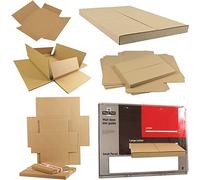 Large Letter PIP Maltese Cross Postal Boxes Brown Cardboard Box C4 C6 C5 DL Sizes Mailing Postage Shipping Parcel Gift Packaging Storing for Business (C4 (349x249x24mm), 25 Boxes)