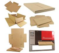 Large Letter PIP Maltese Cross Postal Boxes Brown Cardboard Box C4 C6 C5 DL Sizes Mailing Postage Shipping Parcel Gift Packaging Storing for Business (C5 (220x160x20mm), 100 Boxes)