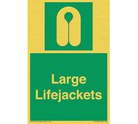 Large Lifejackets Sign - 100x150mm - A6P