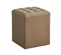 Large Light Brown Padded Ottoman StoolVersatile Pouffe Footstool for Bedroom Entryway End of BedIdeal Shoe Change Stool & Chic Accent Furniture for Home Decor