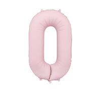 Large Light Pink Foil Number 0 Balloon for Birthday Celebrations and Backdrops