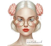 Large Lined Notebook for Women - Elegant Floral Journal for Writing, School, Work or Personal Use: 120 pages wide ruled format 8.5 x 11 inches, minimal interior with artistic flower details