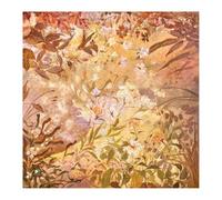 Large Living Room Wall Arts Hand Painted Oil Painting Autumn Forest Modern Abstract Canvas Oil Painting Aesthetic Botanical Artwork for Home Decor 100X100Cm（40X40Inch）