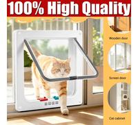 Cat Mate 4-Way Locking Large Glass Fitting Cat Flap 357W