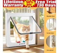 Cat Mate 4-Way Locking Large Glass Fitting Cat Flap 357W