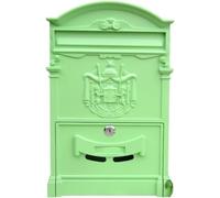 Large Lockable Wall Mount Mailbox - Vintage Metal Post Box with Security Lock, Weatherproof Letterbox for Outdoor Use, 10.2" X 3.2" X 16.2" for Home, Business & Office