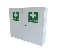 Large Lockable White Metal First Aid Cabinet Wall Mounted Storage Pegdev White One Size