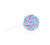 Large Lollipops - Swirly Lollies - Rainbow Lollipops - 100g - 1 Lollipop (Dusky Pink & Turquoise Blue - Bubblegum)