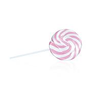 Large Lollipops - Swirly Lollies - Rainbow Lollipops - Lolly - 100g - 1 Lollipop (Pink & White - Strawberry)