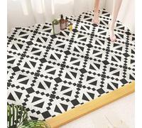 Large Loofah Shower Mat for Inside Shower,Soft PVC Bathroom Floor Mat Massage Bath Mat with Drain,Quick Drying,Anti Mould Shower Mat Bathmat (Black,120x150cm)