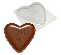 Large Love Heart Chocolate Moulds - 170g - Set of1, 6 or 12 - Wedding Favours, Valentines Gift or Heart Shaped Easter Egg - Be Mine, Hug Me, Im Yours, Kiss Me, Love You & Smile (Kiss Me x 1)