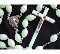 Large Luminous GLOW in the DARK Rosary Beads Rosaries Wall Hanging Home School Fancy Dress 15cm 10cm Beads