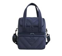 Large Lunch Box, Leak-Proof Design, 24x18.5x27cm, Insulated Double Deck Lunch Box, Puffer Food Tote, Easy to Carry, for Men Women Teens Work Office Camping Picnic Travel School