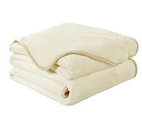 Large Luxury Faux Fur Throw Sofa Bed Mink Soft Warm Blanket - Double & King Size 150x200 cream