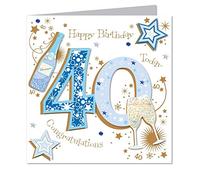 Large Luxury Handmade 40th Birthday Card - Male