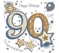 Large Luxury Handmade 90th Birthday Card
