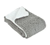 Large Luxury Soft Sherpa Fleece Blanket Chunky Double Layer Warm Sofa Bed Throw 130x160cm - Grey