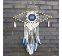 Large Macrame Evil Eye Dream Catcher - Protection & Good Vibes