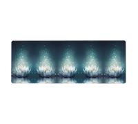 Large Magic Lotus Floral Print Mouse Pad 11.8x31.5 in â€“ Gaming Desk Mat, Extended Protector for Home Office, Computer