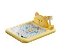 Large Magnetic Dots Board for Toddlers, Toddler Magnet Doodle Board with Beads and Pen, Cartoon Magnetic Drawing Board for Kids (yellow，large)